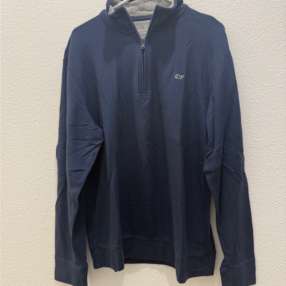 Vineyard Vines Men's Dark Blue Zip-Up Sweater